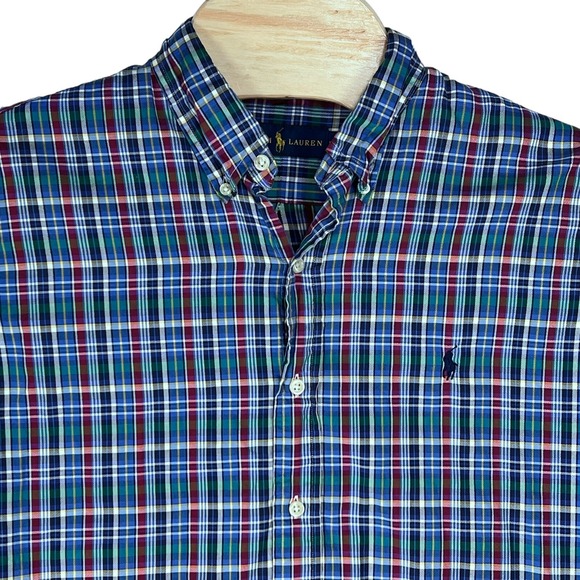 Ralph Lauren Other - Ralph Lauren Men Large‎ Cotton Plaid Multicolor Long Sleeve Button Down Shirt
